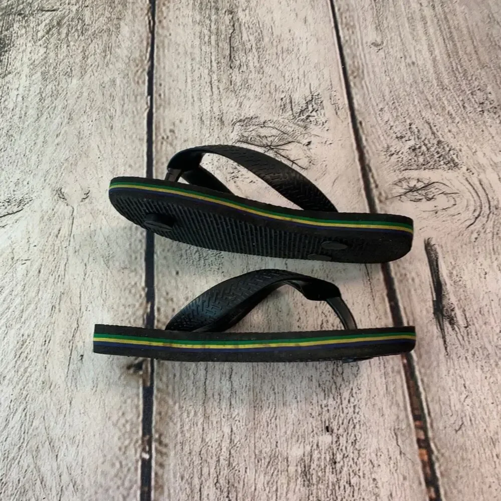 HAVAIANAS Boy’s Brasil Flip Flop Sandals / Size: 25-26 / USA 8-8.5